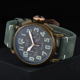 Quartz watch men leather